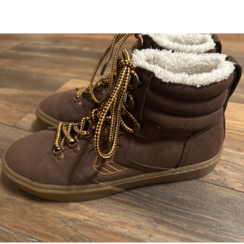 Cariuma Size 9.5 Men’s Brown Caturi High-top Sneakers Vegan Shearling Lining